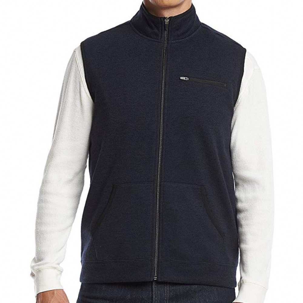 John Bartlett Consensus knit full zip vest